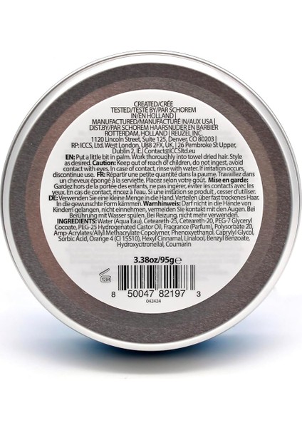 Tüm Saç Tipleri Için Mavi Pomade Water Soluble Saç Şekillendirici 3.38OZ/95G