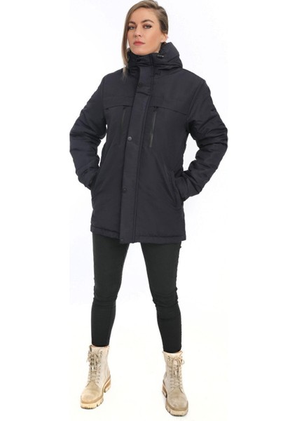 Kadın Polarlı Kürklü Su ve Rüzgar Geçirmez Kapüşonlu Kışlık Mont & Kaban & Parka fırsatları