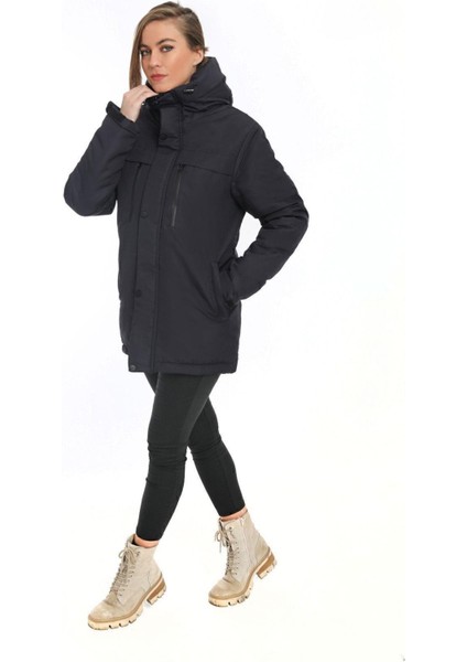 Kadın Polarlı Kürklü Su ve Rüzgar Geçirmez Kapüşonlu Kışlık Mont & Kaban & Parka indirimleri