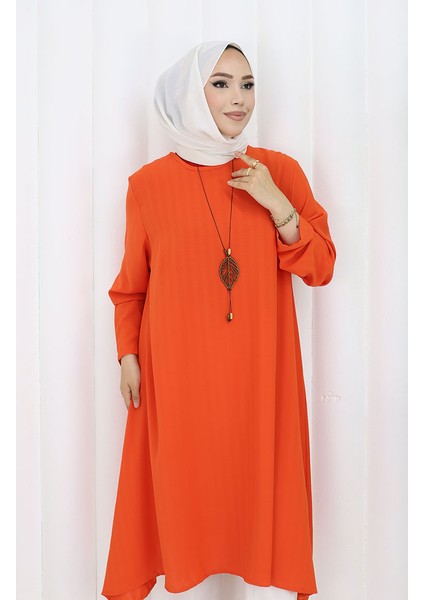 Krep Kumaş Salaş Tunik 1011-03 Kiremit modelleri