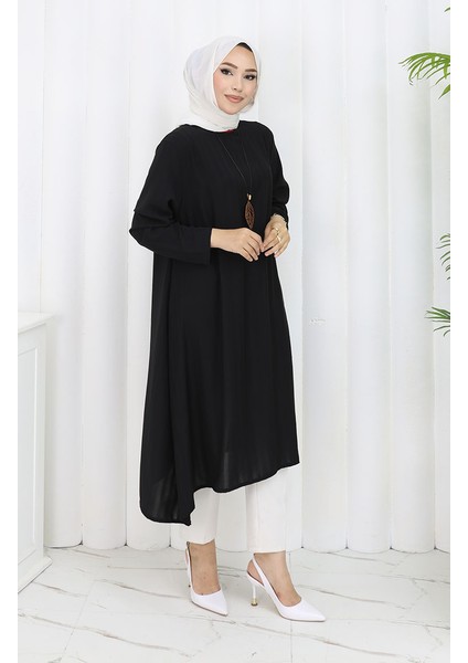 Krep Kumaş Salaş Tunik 1011-01 Siyah fiyatları