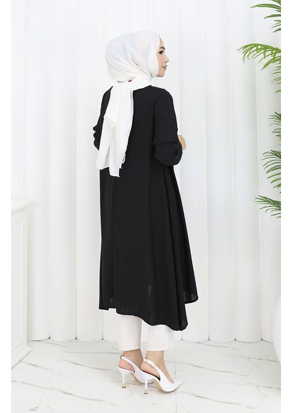 Krep Kumaş Salaş Tunik 1011-01 Siyah indirimleri