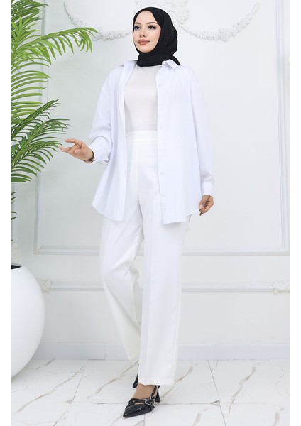 Bol Paça Pantolon 4001-06 Ekru fiyatları