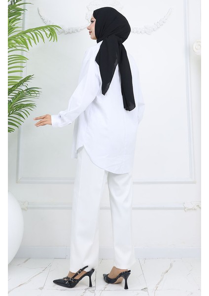 Bol Paça Pantolon 4001-06 Ekru indirimleri