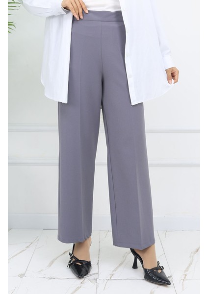 Bol Paça Pantolon 4001-03 Gri modelleri