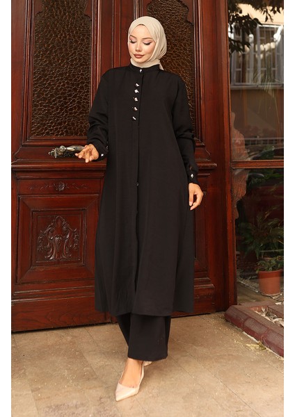 Aerobin Kumaş Tunik Pantolon Ikili Takım 2103-05 Siyah fiyatları