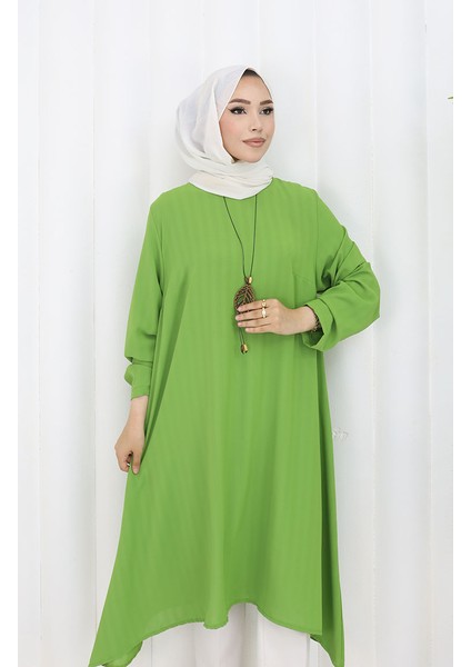 Krep Kumaş Salaş Tunik 1011-06 Yeşil modelleri