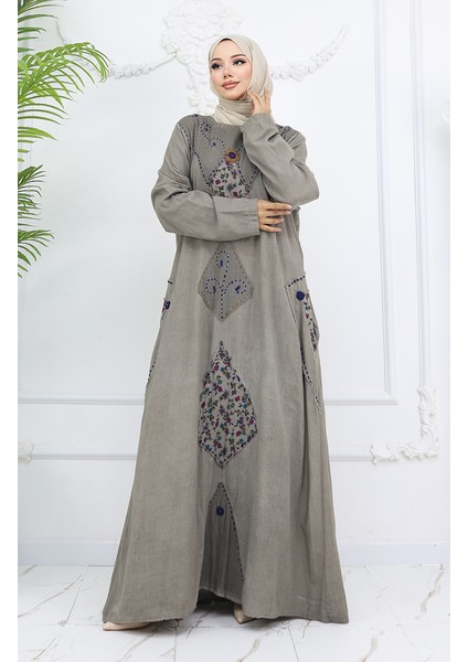 Şile Bezi Otantik Elbise 2027-03 Bej fiyatları