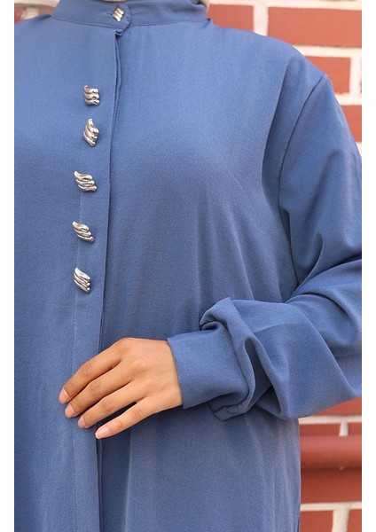 Aerobin Kumaş Tunik Pantolon Ikili Takım 2103-01 Indigo indirimleri