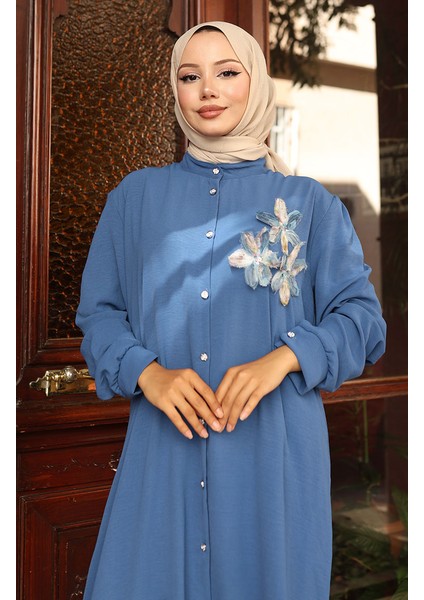Aerobin Kumaş Tunik Pantolon Ikili Takım 2102-01 Indigo modelleri