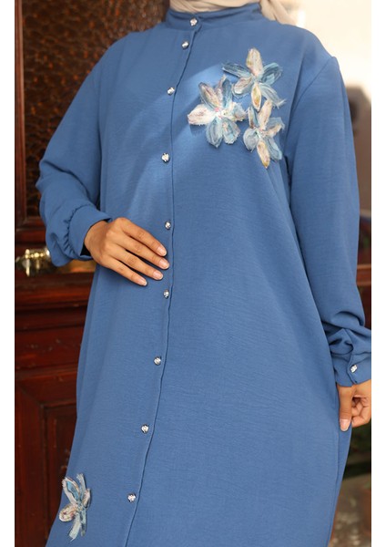 Aerobin Kumaş Tunik Pantolon Ikili Takım 2102-01 Indigo fırsatları