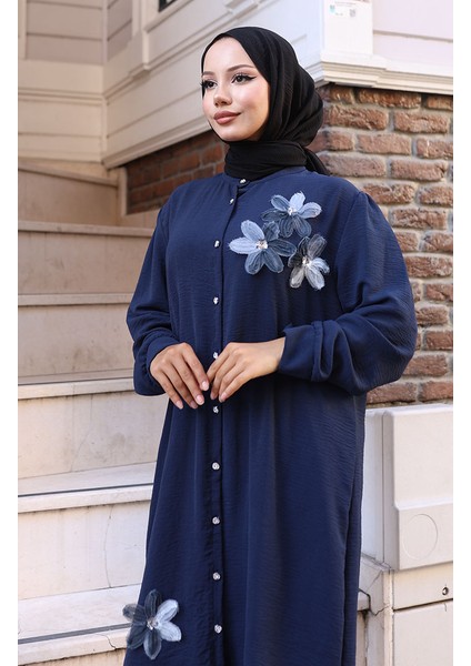 Aerobin Kumaş Tunik Pantolon Ikili Takım 2102-03 Lacivert modelleri