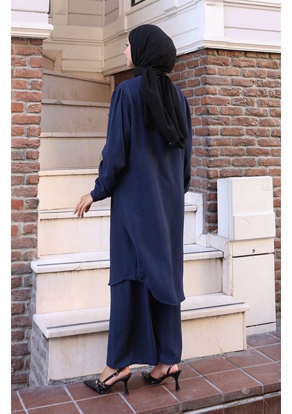 Aerobin Kumaş Tunik Pantolon Ikili Takım 2102-03 Lacivert indirimleri