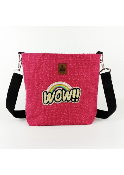 El Yapımı Wow Gökkuşağı Kırpık Kot Omuz Çantası fırsatları
