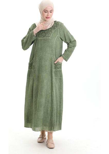 Şile Bezi Otantik Elbise 4550-07 Çimen Yeşili fiyatları