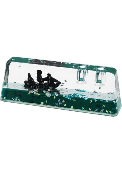 Kalemlikli Yeşil Su -Yıldızlı D.gen Mika Yüzen Batmayan Gemi Dekoratif Akvaryum 5X14X2.5-3.5CM (4887)