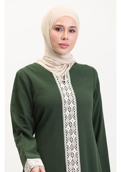 Şile Bezi Elbise 0061-05 Haki Yeşil modelleri