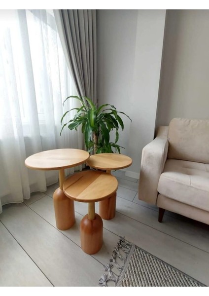 Ahşap Yan Sehpa, Mantar Yan Sehpa, Iskandinav Sehpa