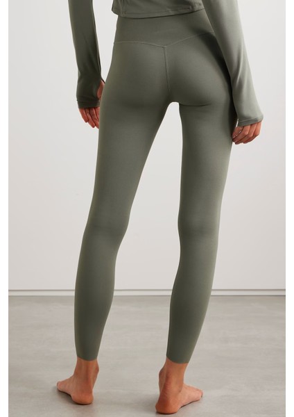 Dri Fit Zenvy Gentle Support High Waisted 7/8 Leggings Kadın Yüksek Bel Iç Cepli Spor Tayt Açık Yeşil fiyatları