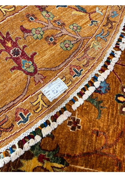 El Dokuma Afgan Sultanı Yuvarlak Halısıdır Birinci Sınıf Kalite Ebat 201X201 modelleri