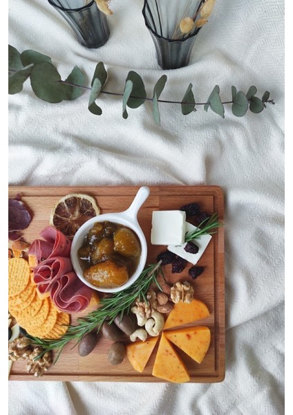 Doğal Ahşap Peynir ve Sunum Tabağı Dikdörtgen Kayın Ağacı - Natural Renk fırsatları