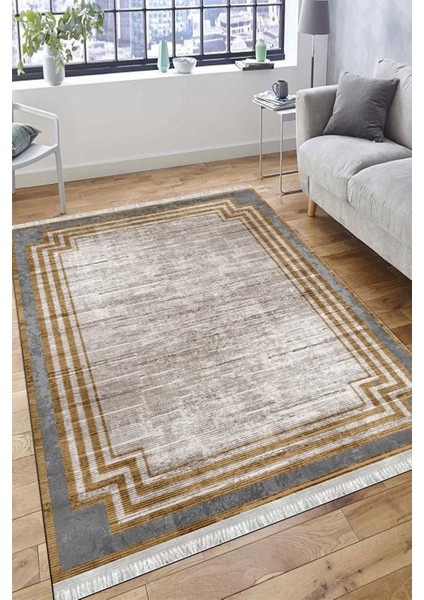 Dekoratif Vintage Halı Makinede Yıkanabilir Kaymaz Taban Kilim Dot Tabanlı Salon Halısı 0081A fiyatları