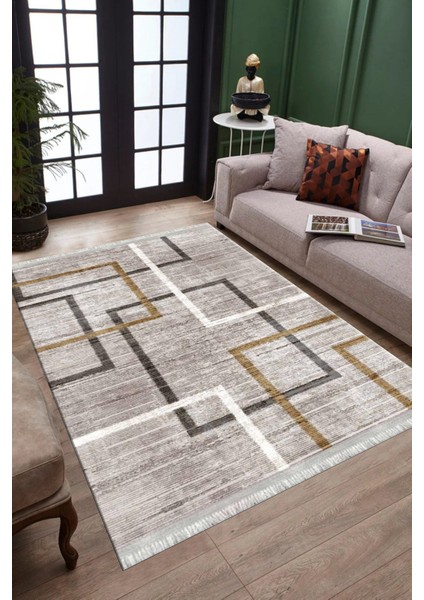 Modern Çizgili Kilim Makinede Yıkanabilir Kaymaz Taban Kilim Dot Tabanlı Salon Halısı 0047B fiyatları