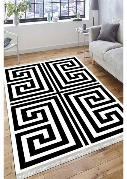 Çizgili Kilim Makinede Yıkanabilir Kaymaz Tabanlı Halı Yolluk Dot Tabanlı Salon Halısı 0096A fırsatları