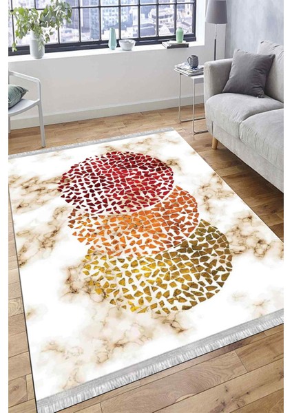 Modern Mermer Desenli Makinede Yıkanabilir Kaymaz Taban Kilim Dot Tabanlı Salon Halısı 0040C fırsatları