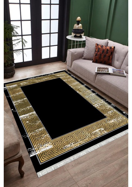 Gold Desenli Makinede Yıkanabilir Kaymaz Taban Halı Dot Tabanlı Salon Halısı 0126D fiyatları