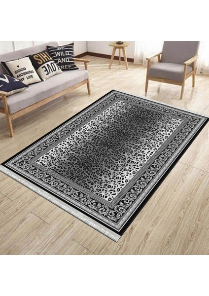 Gri Leopar Desenli Kilim Makinede Yıkanabilir Kaymaz Taban Kilim Dot Tabanlı Salon Halısı 0051B modelleri