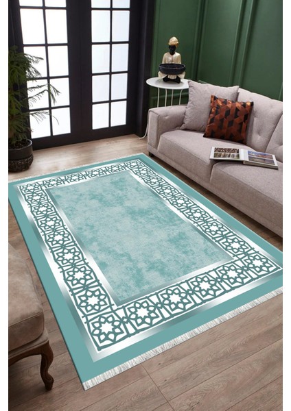 Geometrik Desenli Makinede Yıkanabilir Kaymaz Tabanlı Halı Yolluk Dot Tabanlı Salon Halısı 0115B fiyatları