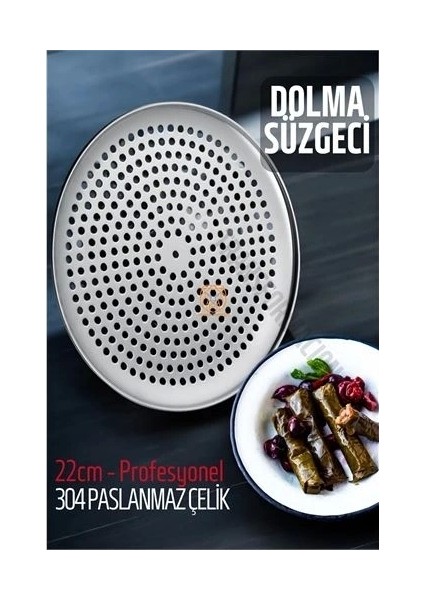 Sarma Dolma Süzgeci 22 cm 304 Paslanmaz Çelik
