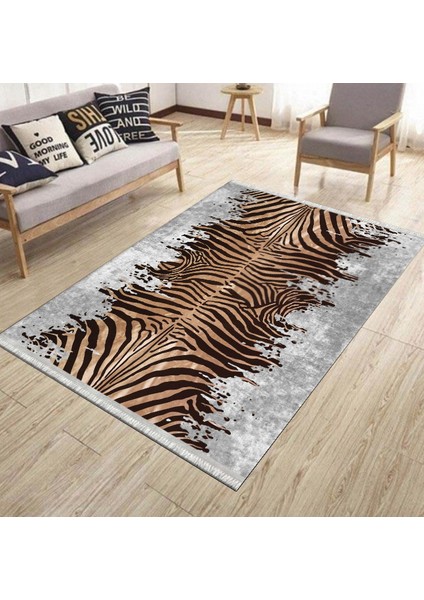 Leopar Desenli Halı Makinede Yıkanabilir Kaymaz Taban Kilim Dot Tabanlı Salon Halısı 0082A modelleri