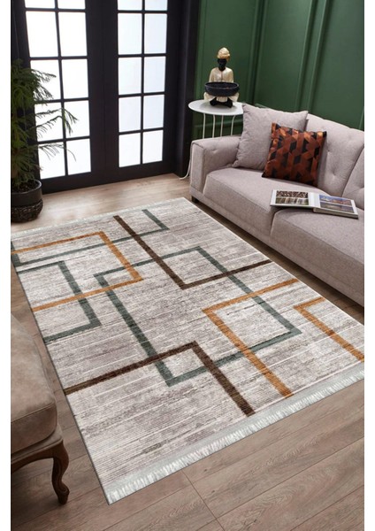 Modern Çizgili Kilim Makinede Yıkanabilir Kaymaz Taban Kilim Dot Tabanlı Salon Halısı 0047A fırsatları