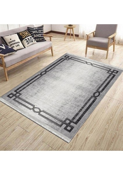 Overloklu Modern Halı Makinede Yıkanabilir Kaymaz Taban Kilim Dot Tabanlı Salon Halısı 0069A modelleri