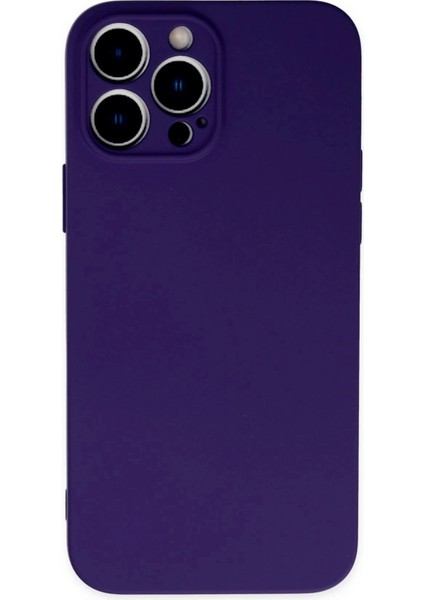 iPhone 13 Pro Kılıf Nano Içi Kadife Silikon - Mor