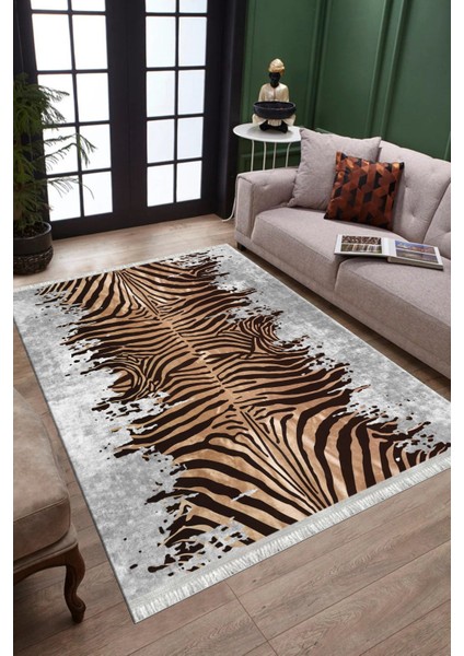 Leopar Desenli Halı Makinede Yıkanabilir Kaymaz Taban Kilim Dot Tabanlı Salon Halısı 0082A fiyatları