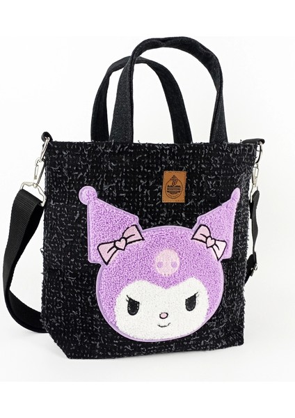 El Yapımı Kuromi Kırpık Kot Omuz Çantası