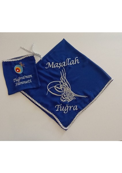 Isimli Sünnet Şalı Omuz Örtüsü Maşallah Ay Yıldız Tuğra Nakış Işlemeli Kına Şalı Isimli Kına Eldiveni Isme Özel Siyah Mavi ve Beyaz Renkler modelleri