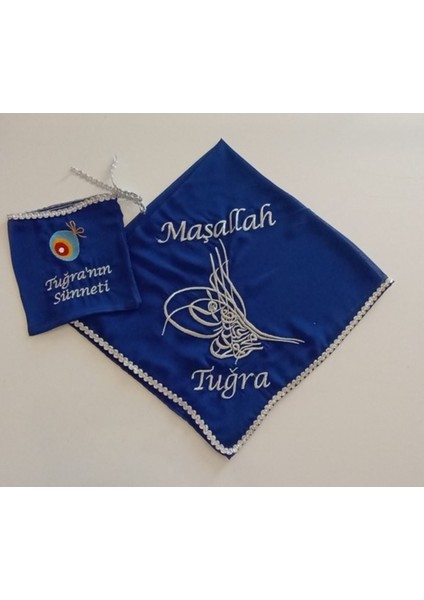 Isimli Sünnet Şalı Omuz Örtüsü Maşallah Ay Yıldız Tuğra Nakış Işlemeli Kına Şalı Isimli Kına Eldiveni Isme Özel Siyah Mavi ve Beyaz Renkler fırsatları