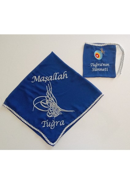 Isimli Sünnet Şalı Omuz Örtüsü Maşallah Ay Yıldız Tuğra Nakış Işlemeli Kına Şalı Isimli Kına Eldiveni Isme Özel Siyah Mavi ve Beyaz Renkler indirimleri