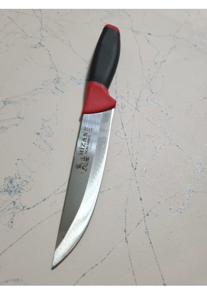 Sebze Bıçağı Çelik S102 No:2 Çelik Plastik Sap Siyah-Kırmızı