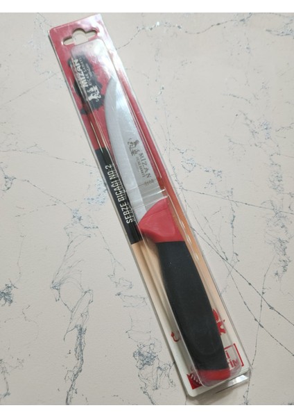 Sebze Bıçağı Çelik S102 No:2 Çelik Plastik Sap Siyah-Kırmızı modelleri