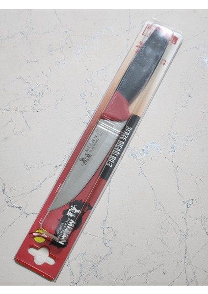 Sebze Bıçağı Çelik S102 No:2 Çelik Plastik Sap Siyah-Kırmızı indirimleri