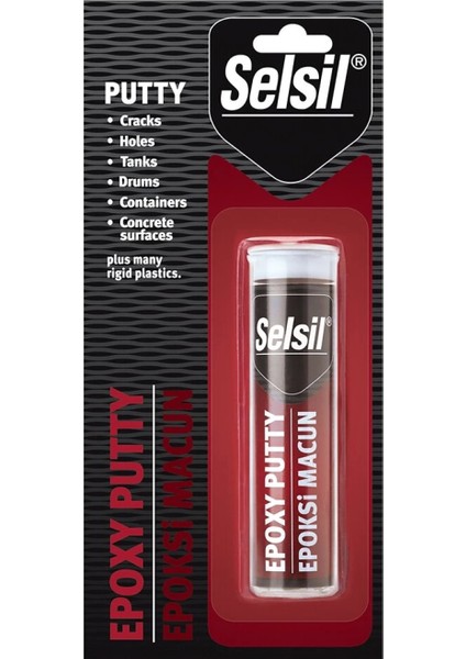 Selsil Epoxy Putty - Epoksi Macun Isıya Dayanıklı Yapıştırcı 57GR Ahşap - Metal - Cam - Seramik (4887)