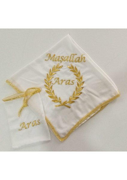 Isimli Sünnet Şalı Omuz Örtüsü Maşallah Ay Yıldız Tuğra Nakış Işlemeli Kına Şalı Isimli Kına Eldiveni Isme Özel Siyah Mavi ve Beyaz Renkler indirimleri