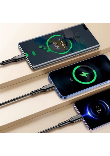 PM-26332 3 In 1 Siyah 1.2 Metre Şarj Kablosu fiyatları