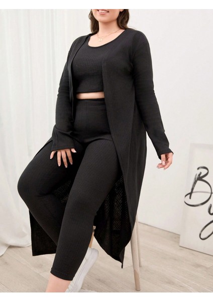 Kadın Uzun Kollu Hırka Atlet ve Eşofman Yün Viskon Üçlü Takım modelleri