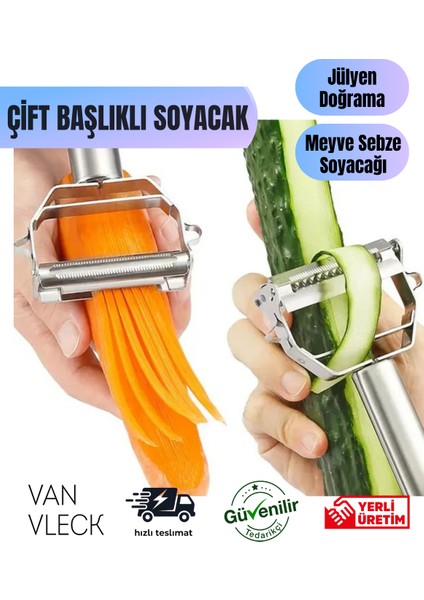 Paslanmaz Çelik Metal Soyacak – Meyve Sebze Soyucu, Ergonomik Saplı, Pratik Mutfak Aparatı